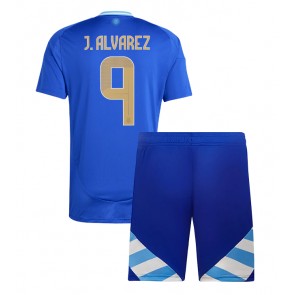 Argentina Julian Alvarez #9 Udebanesæt Børn Copa America 2024 Kort ærmer (+ korte bukser)